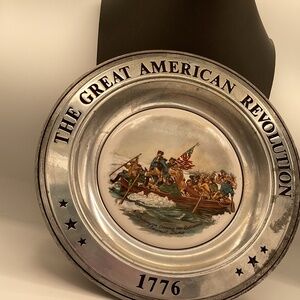 Great American Revolution Plate Washington Crossing The Delaware